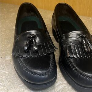 Rockport Black Leather Tassel Loafers